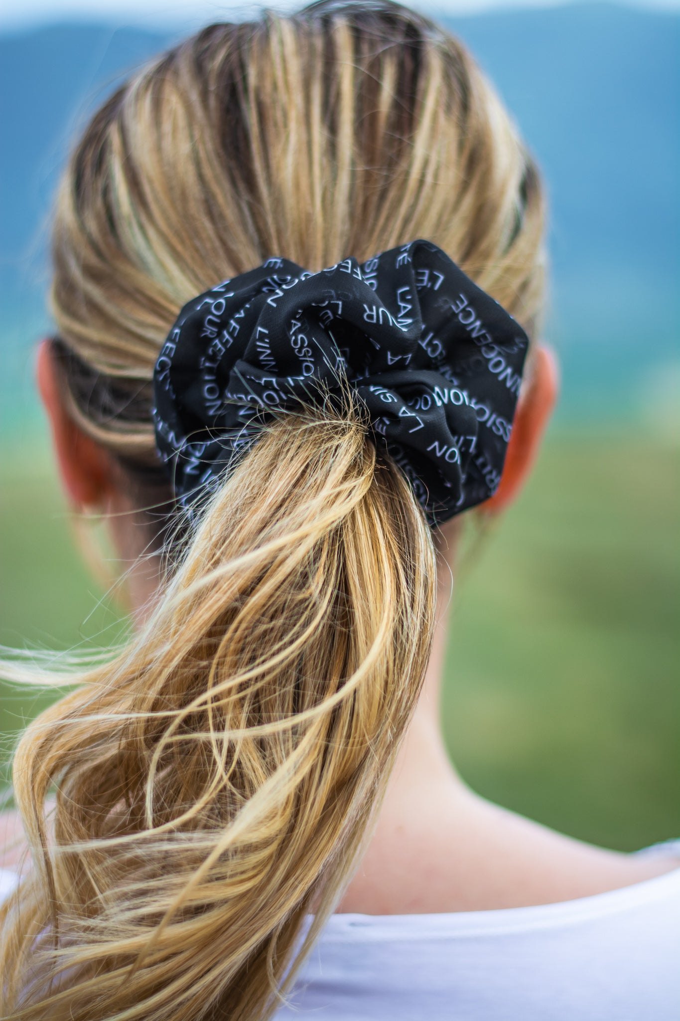Women scrunchie 'Les émotions' black