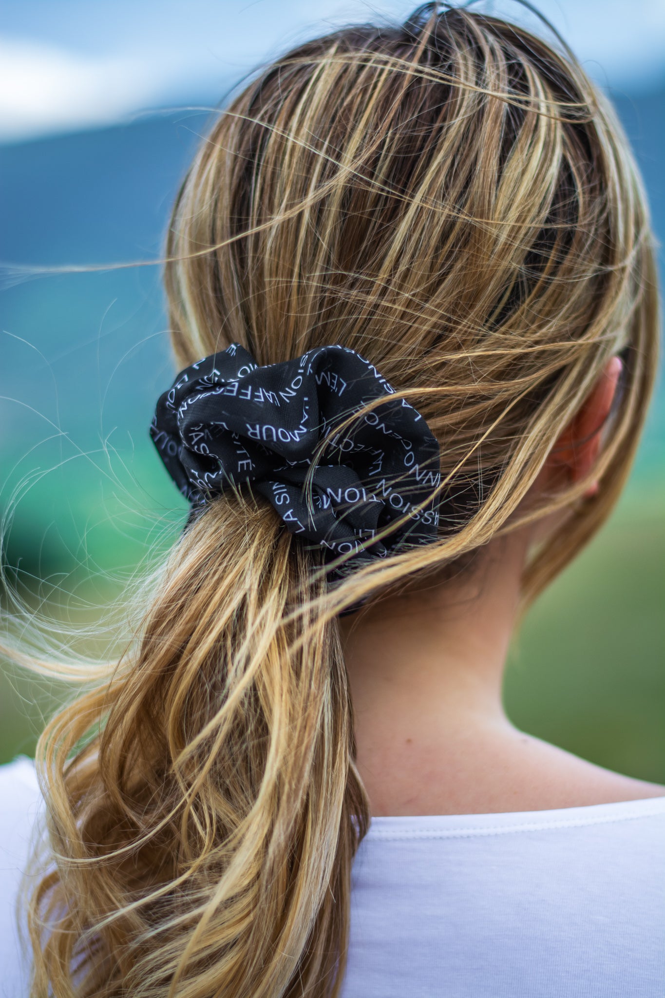 Women scrunchie 'Les émotions' black