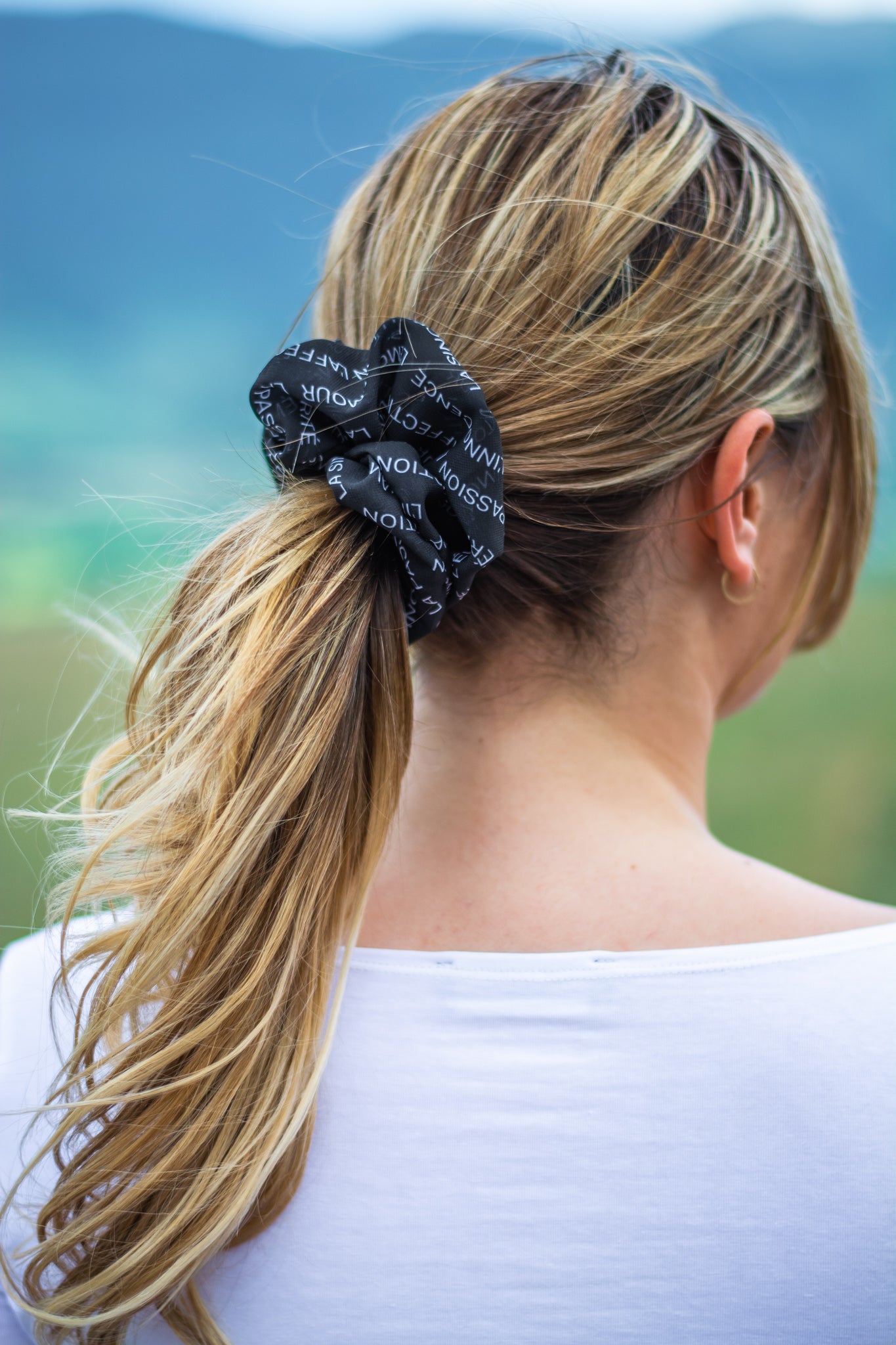 Women scrunchie 'Les émotions' black