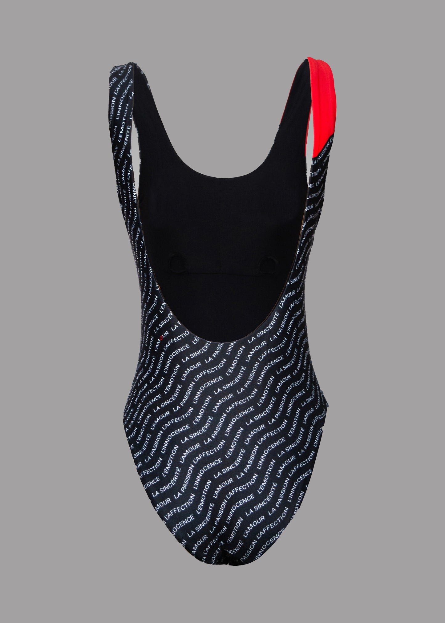 'Les émotions' black swimsuit 1 piece women