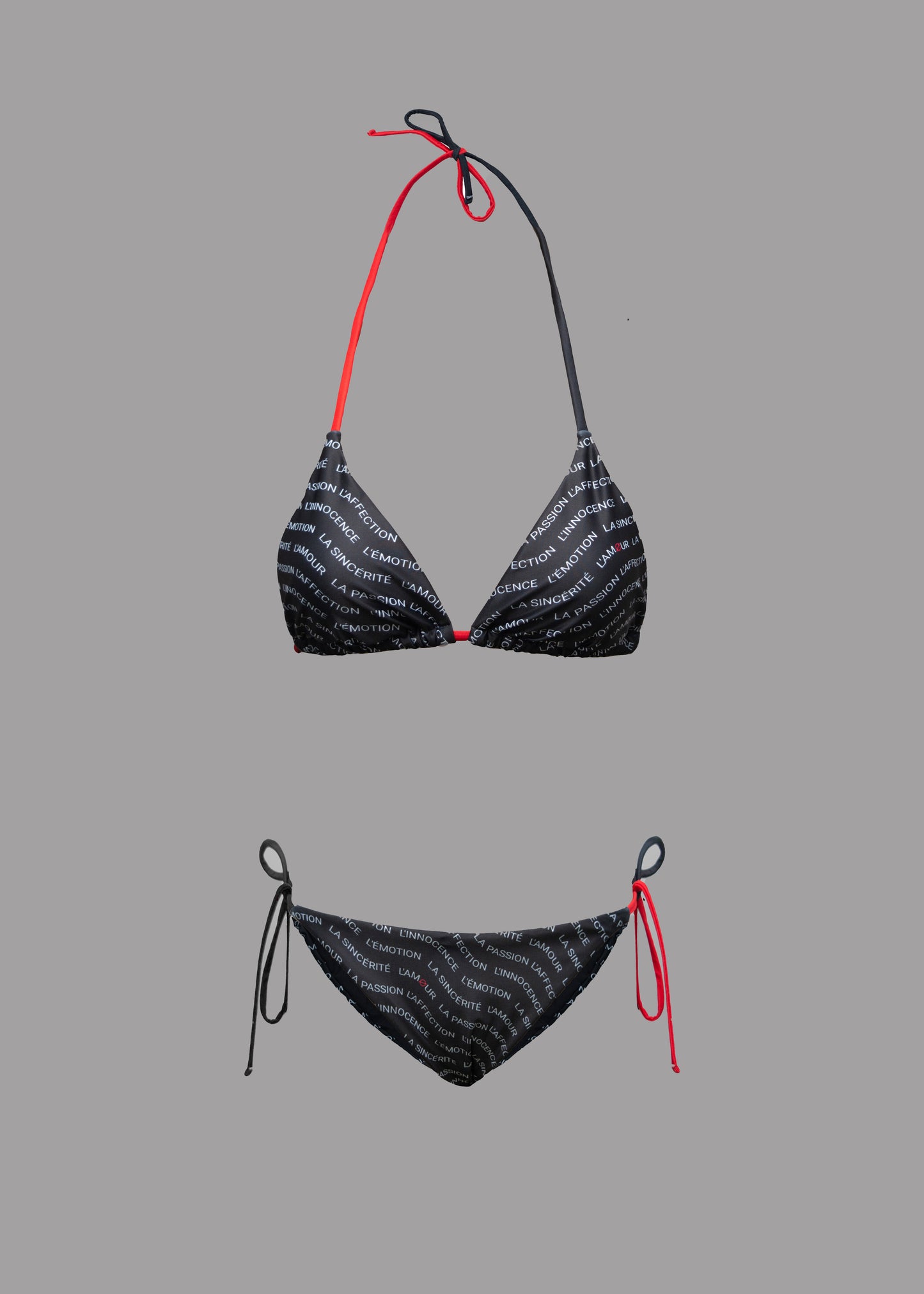 'Les émotions' black swimsuit 2 pieces women