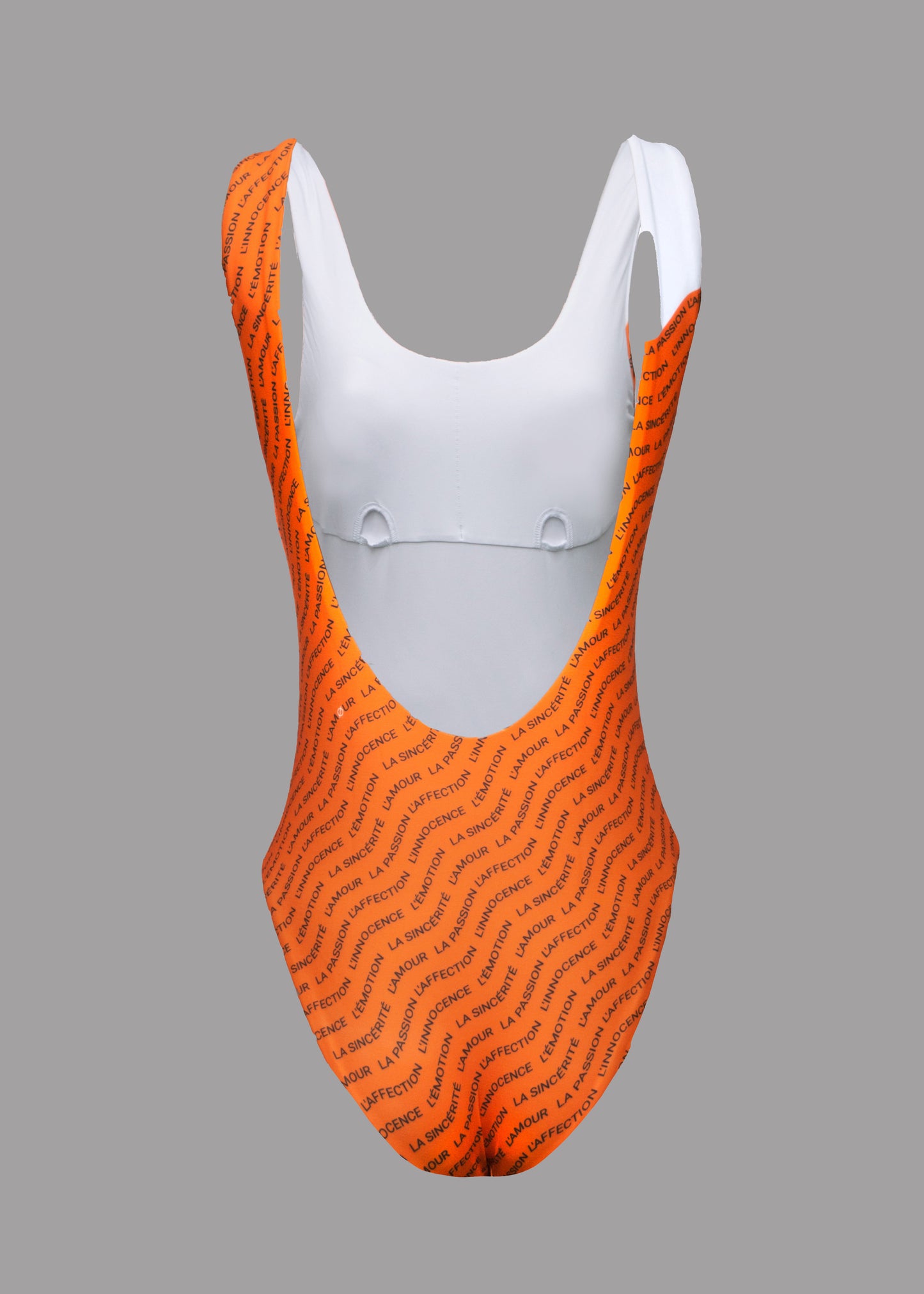 'Les émotions' orange swimsuit 1 piece women