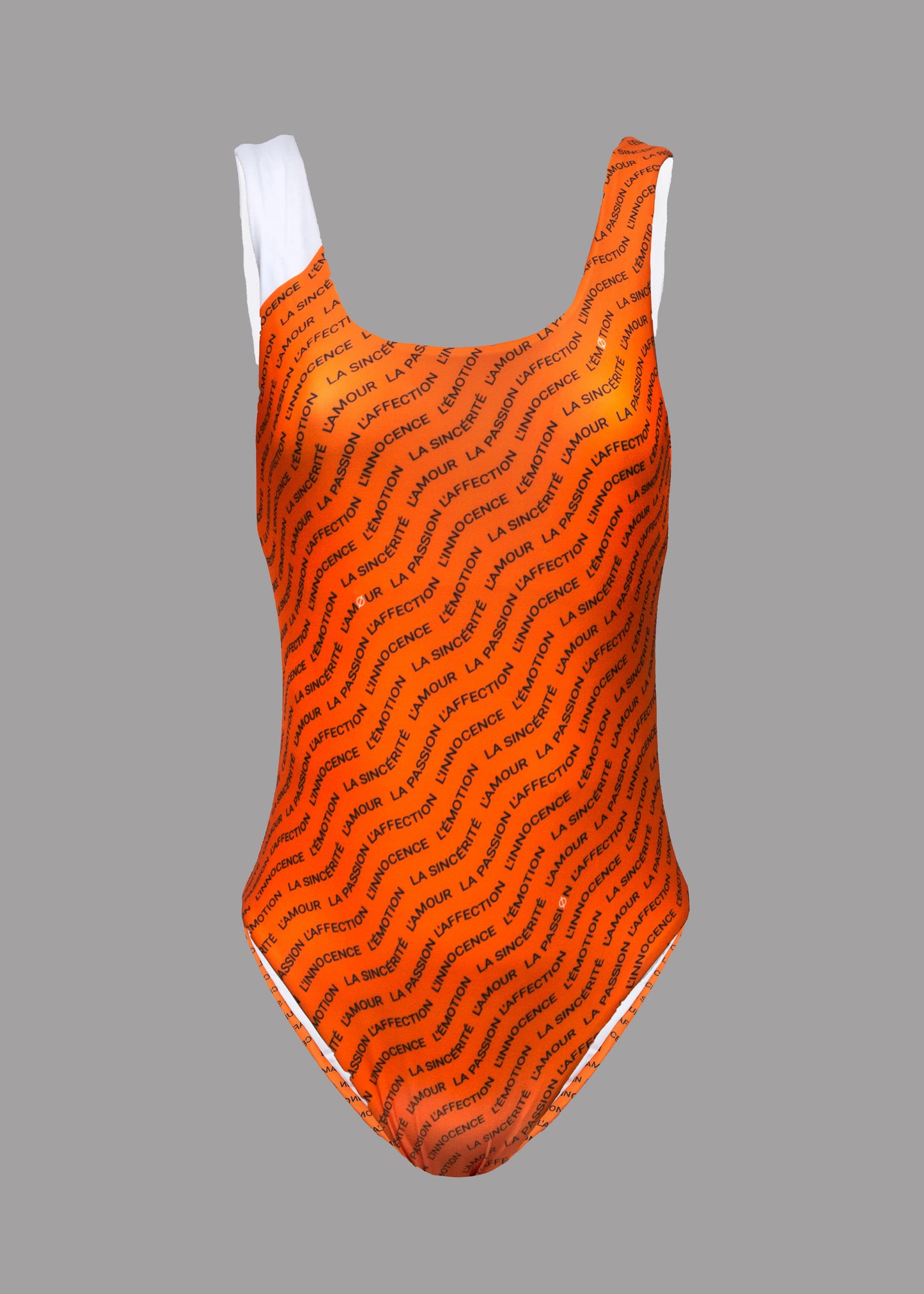 'Les émotions' orange swimsuit 1 piece women