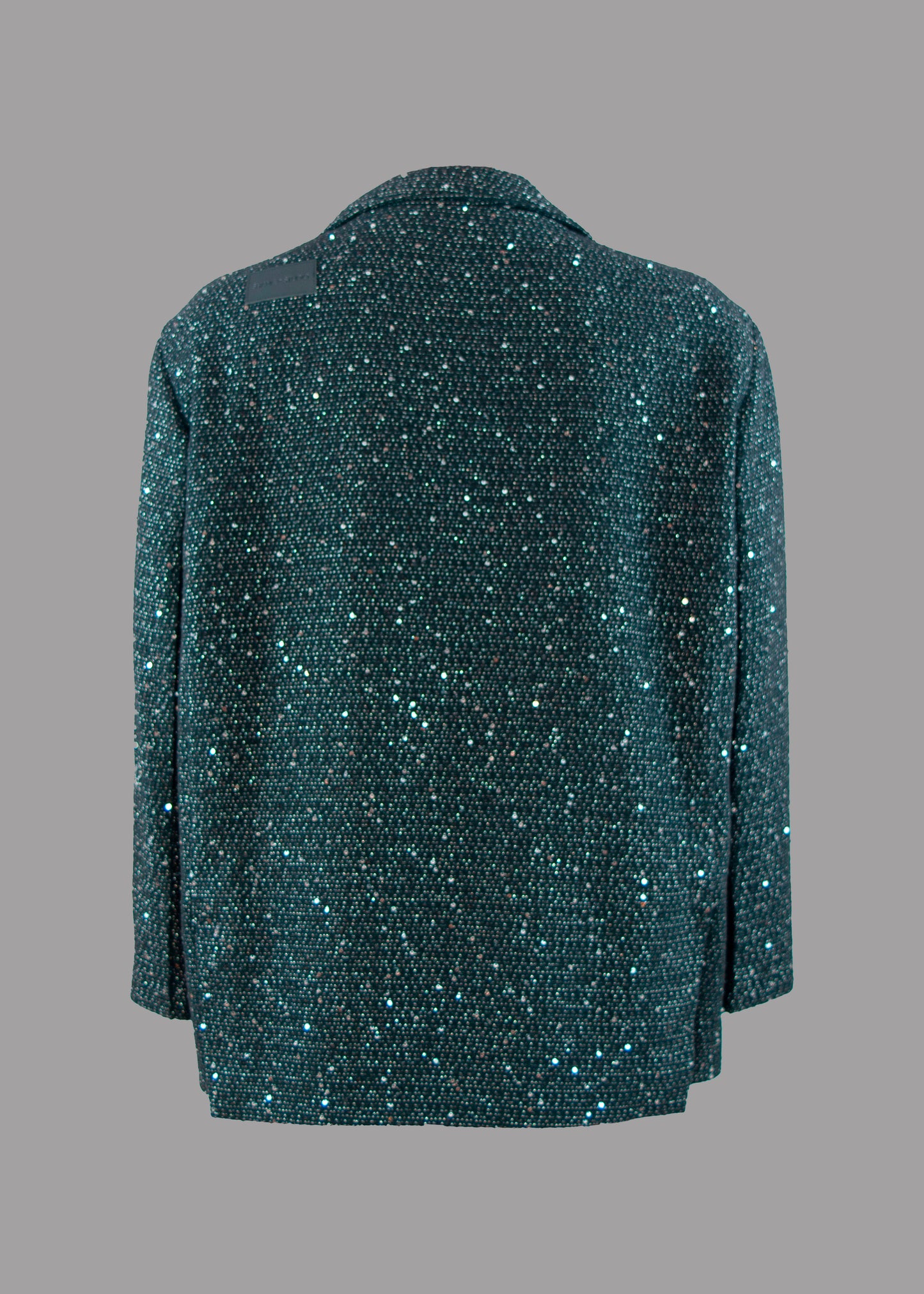 Women fine black tweed blazer oversized fit