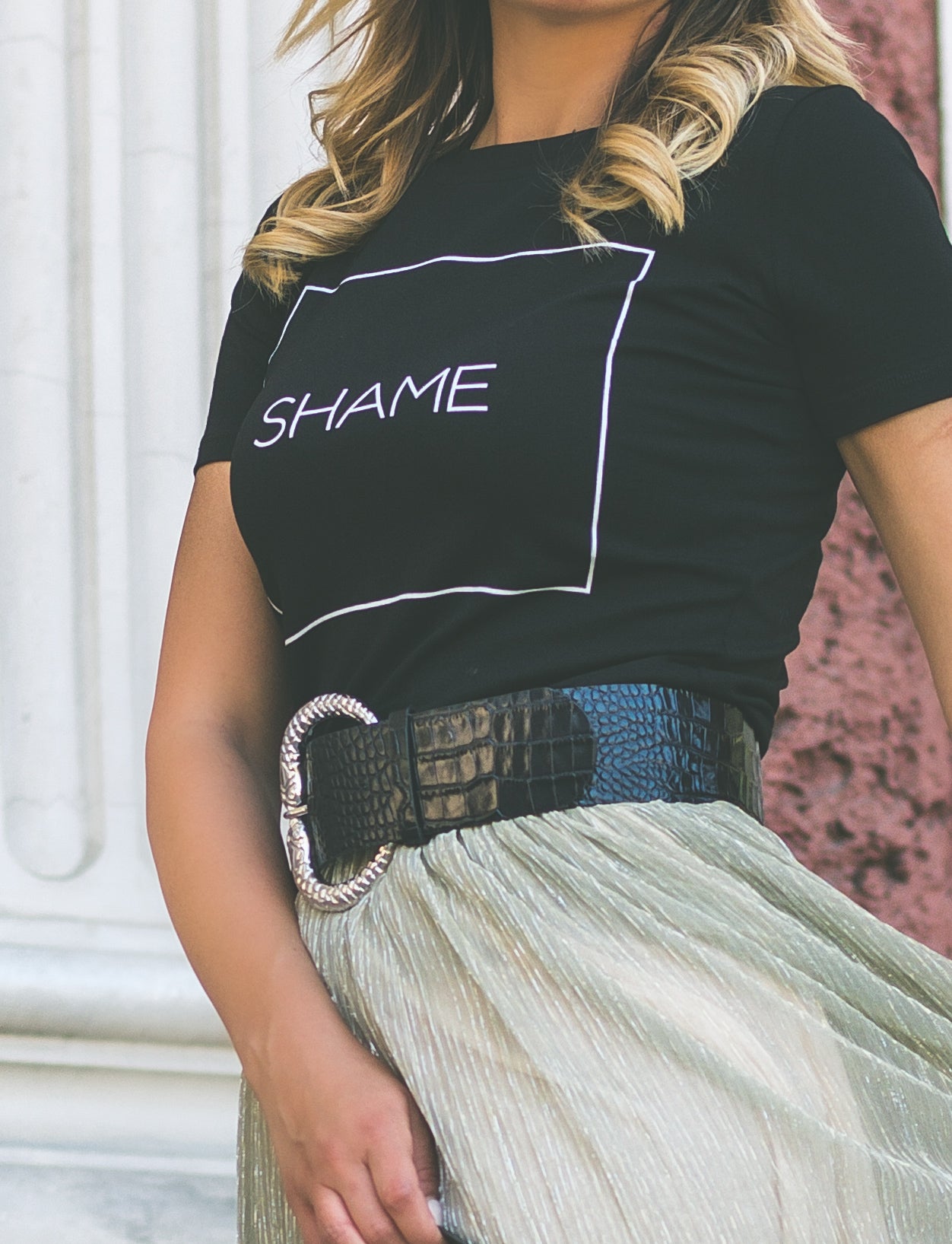 Women t-shirt 'SHAME'