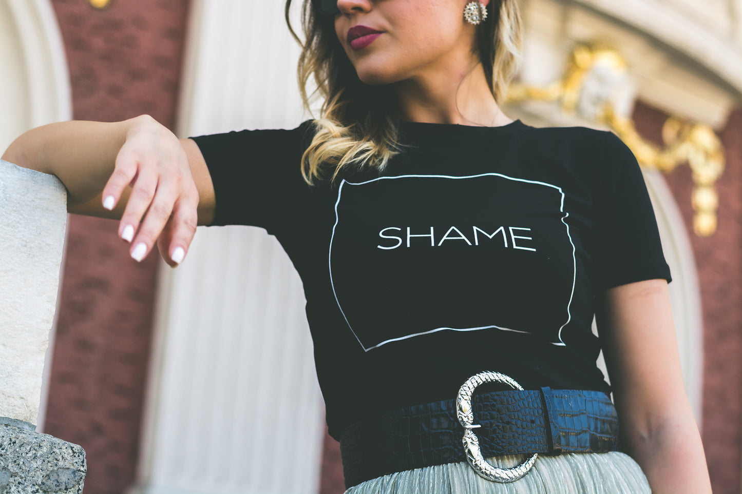 Women t-shirt 'SHAME'