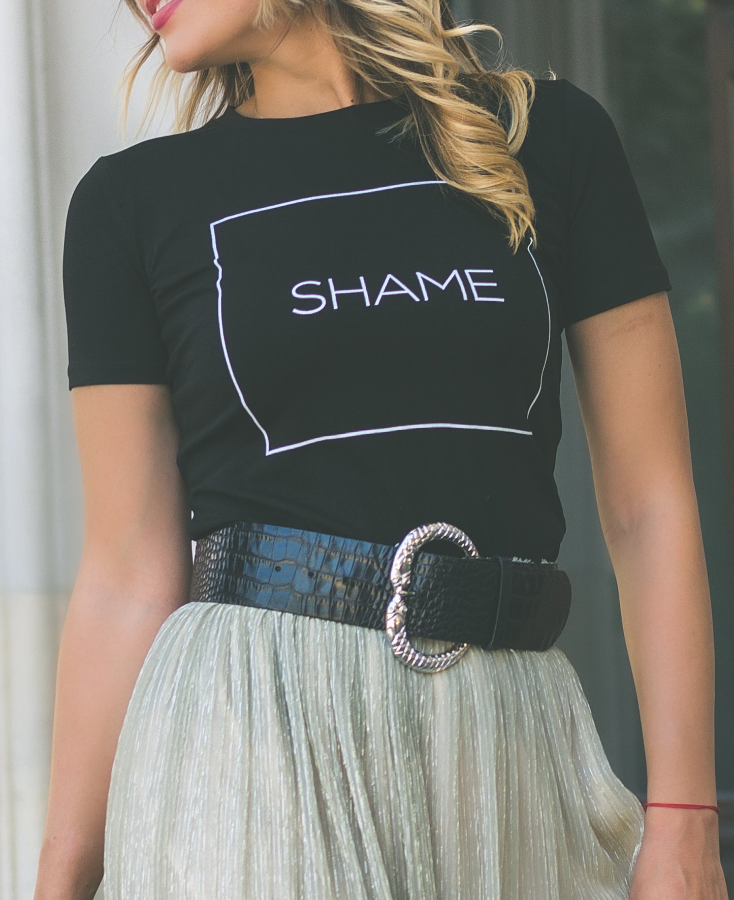 Women t-shirt 'SHAME'