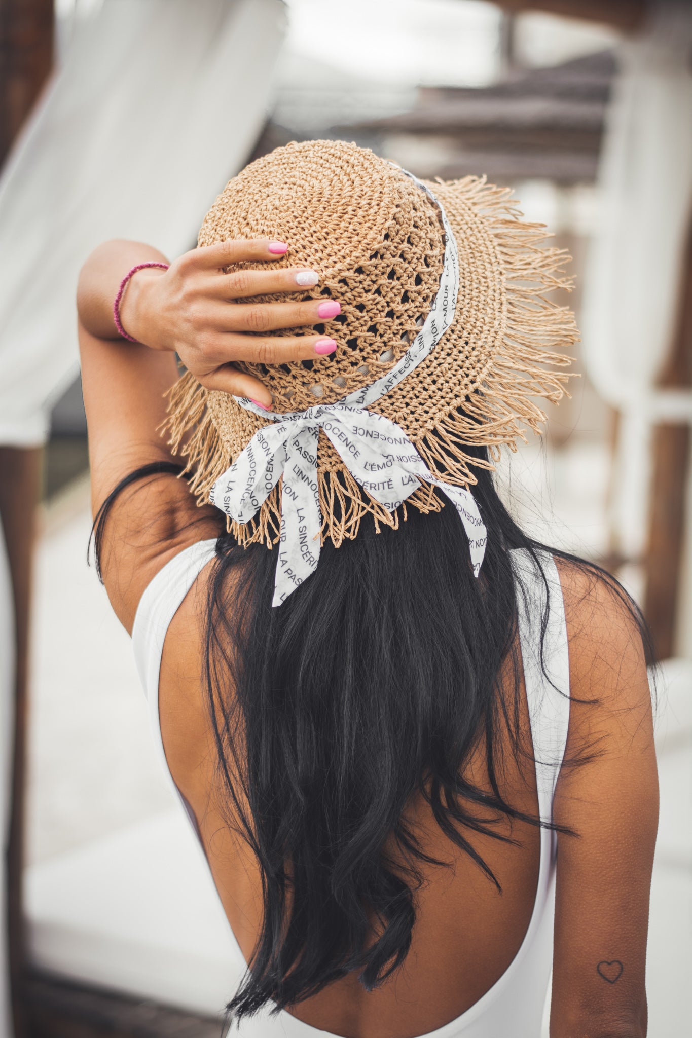 Women beach 'bucket hat' brown