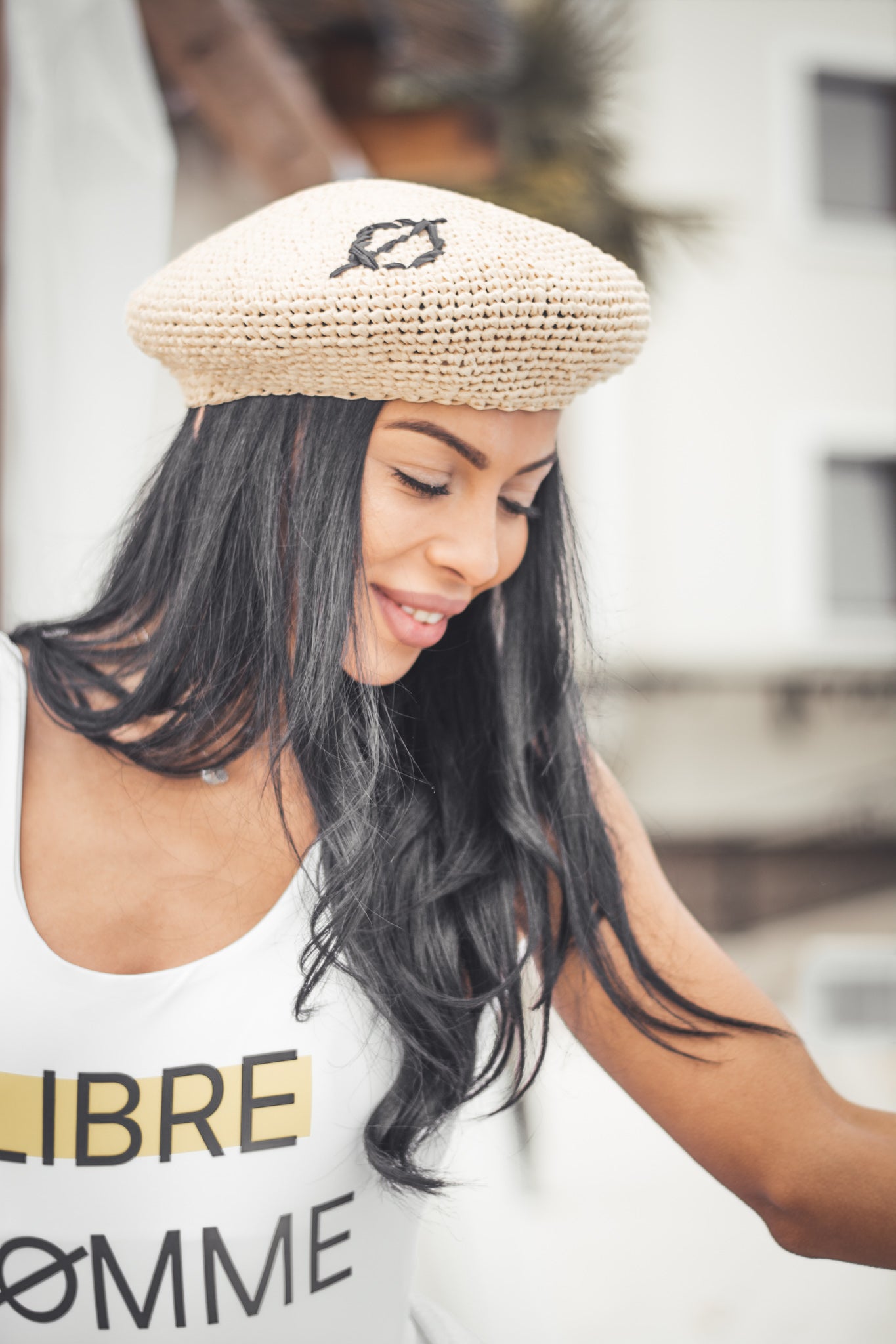 Women beach beret 'Logotype'