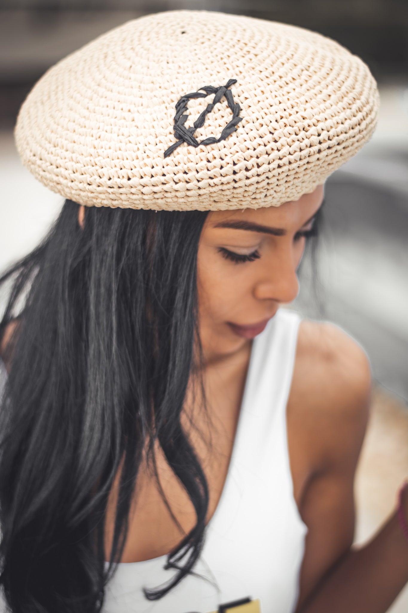 Women beach beret 'Logotype'