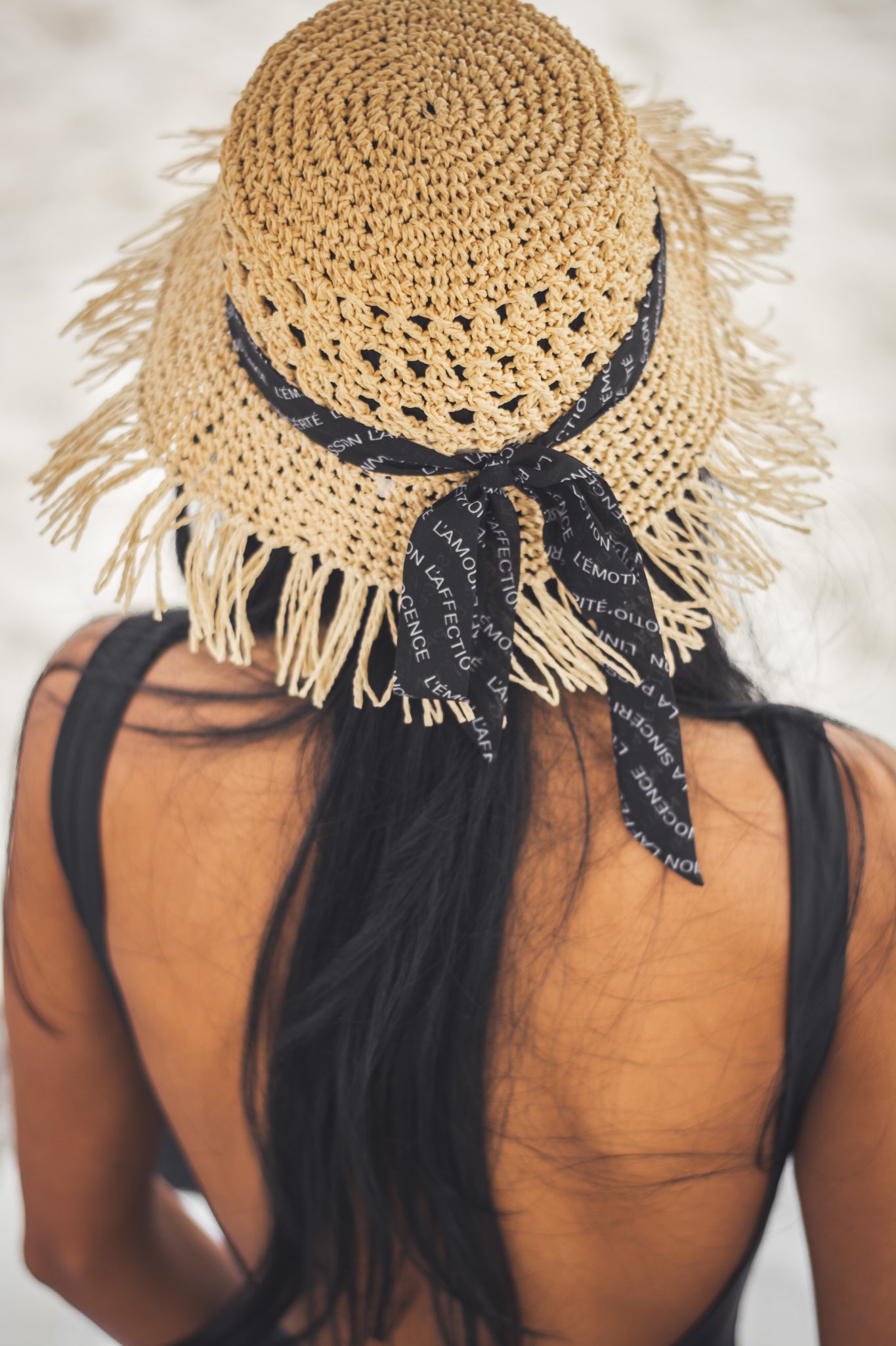 Chapeau bob de plage femme beige