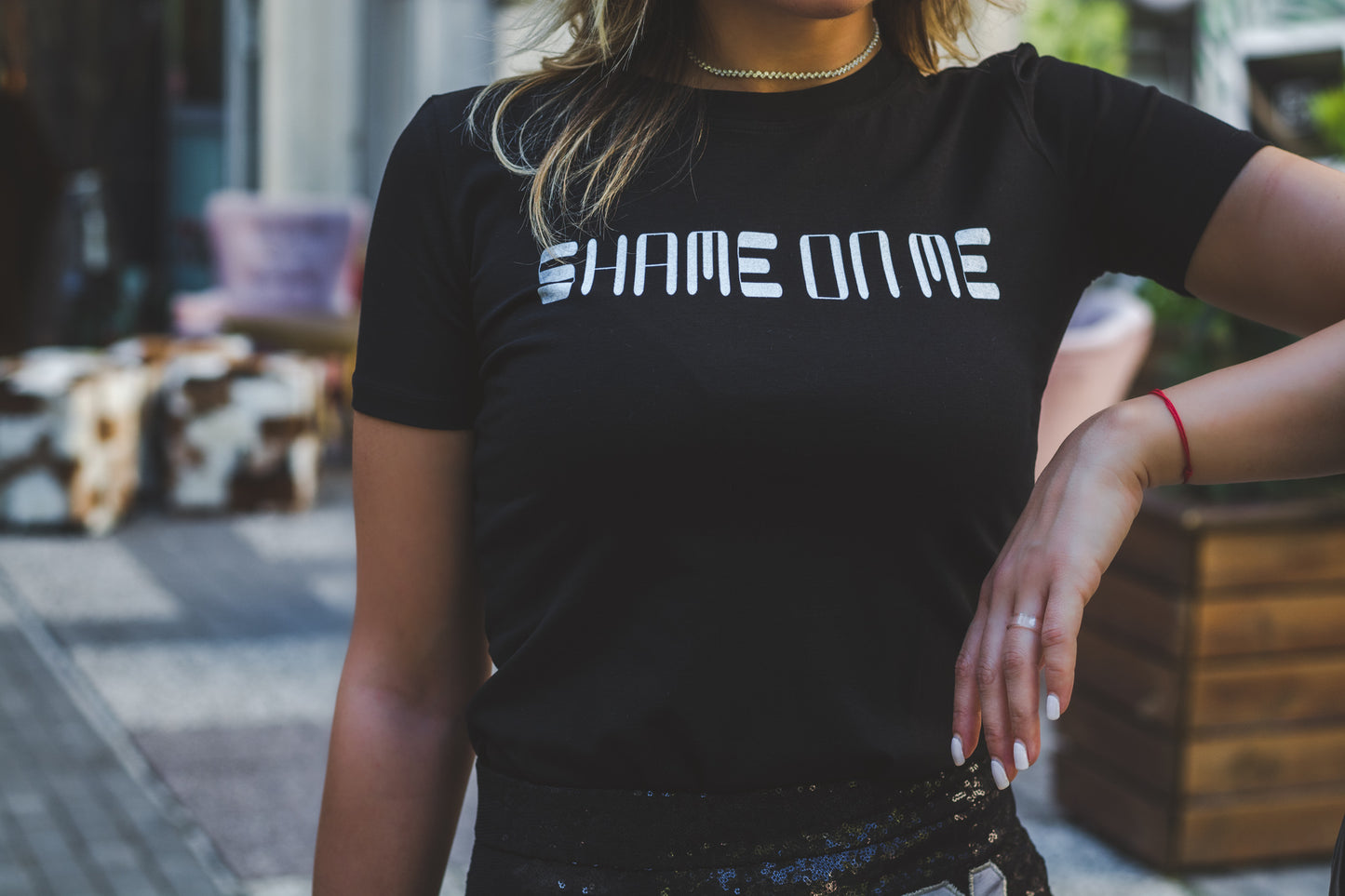 Women t-shirt 'shame.on.me'