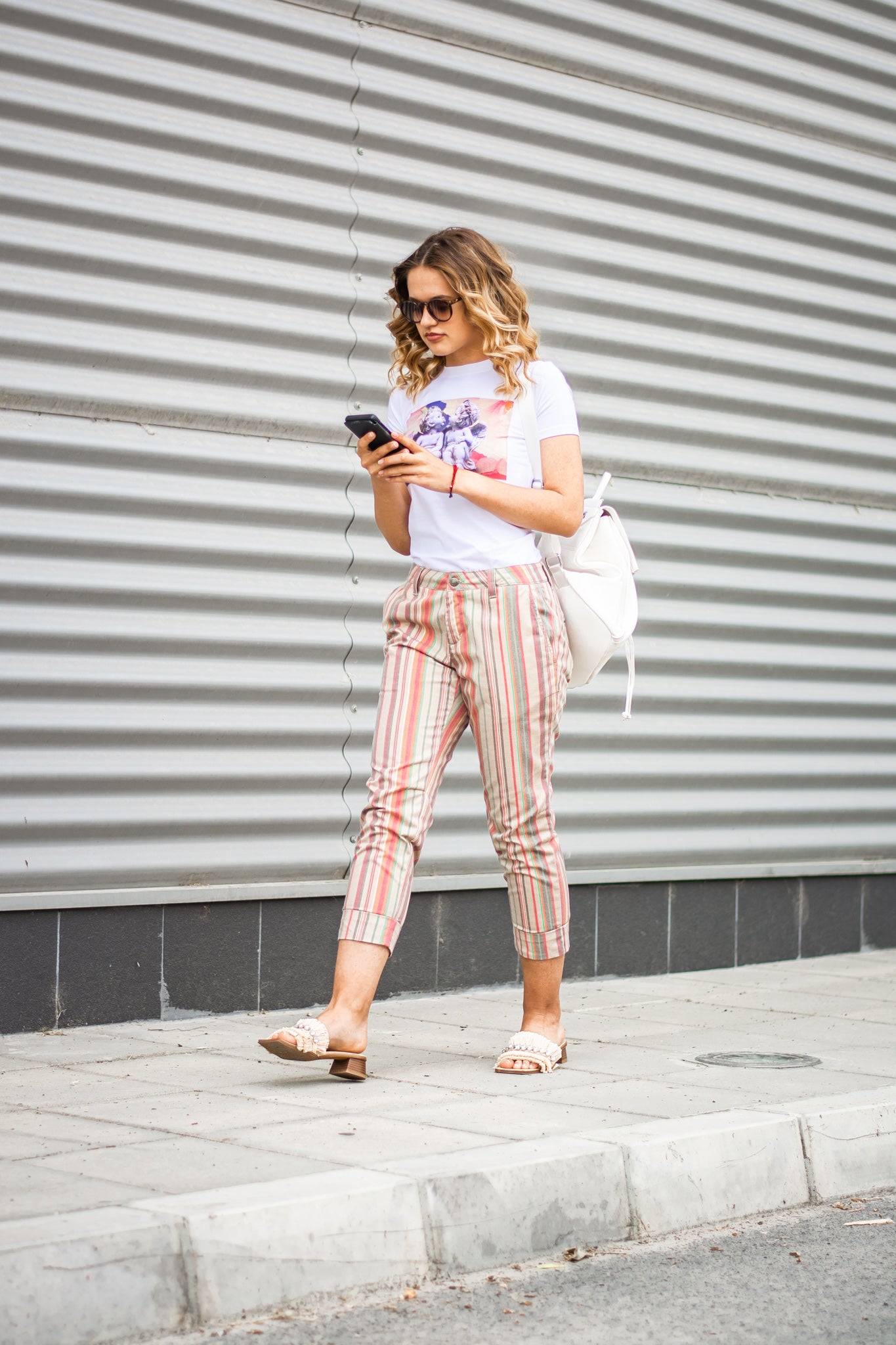 Women trousers 'coloured stripes'