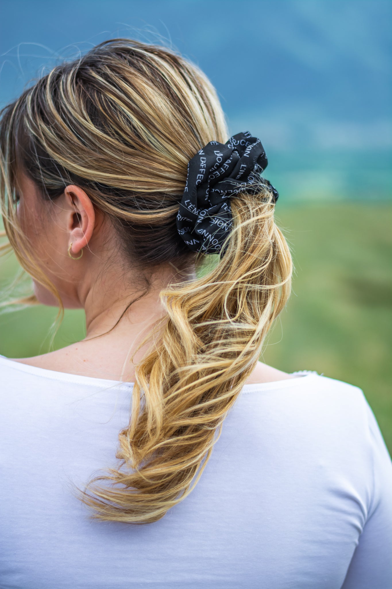 Women scrunchie 'Les émotions' black