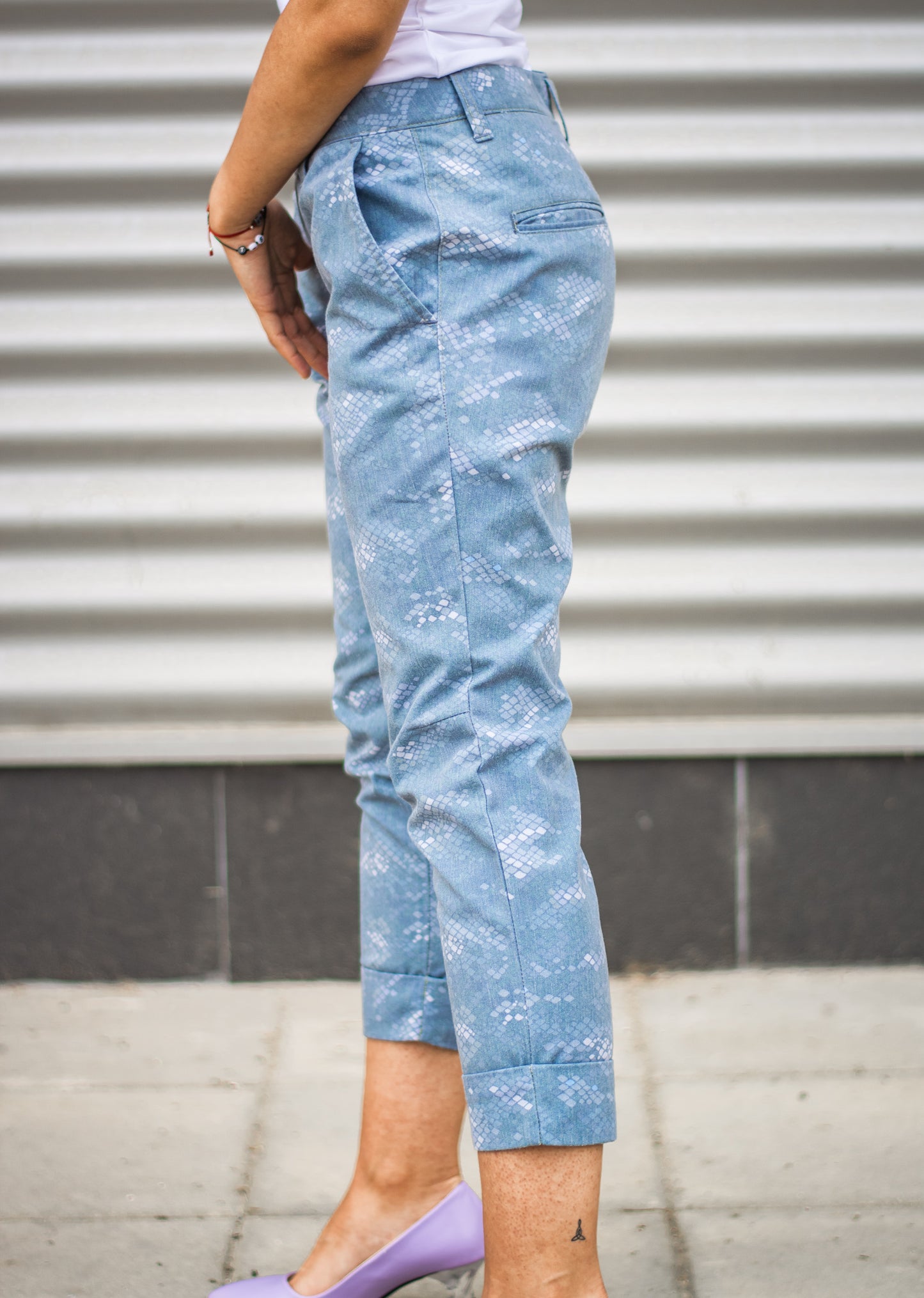 Women trousers 'blue mosaic'