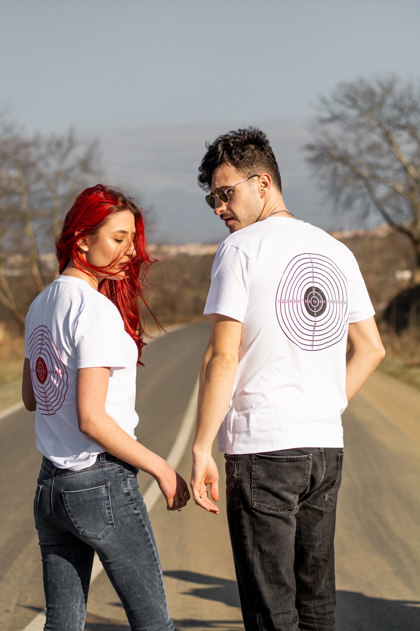 Women white cotton t-shirt with BULLETPROOF print