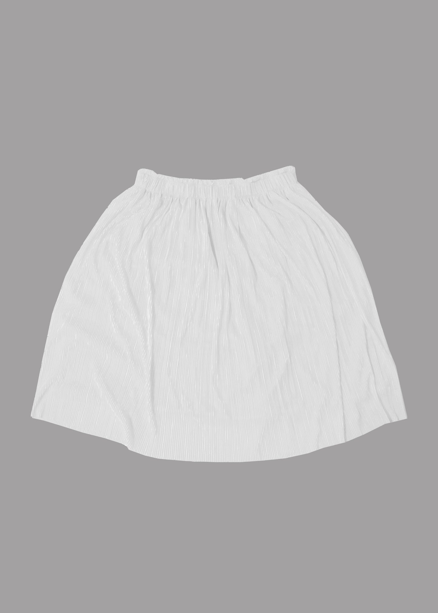 Women white pleated skirt knee length