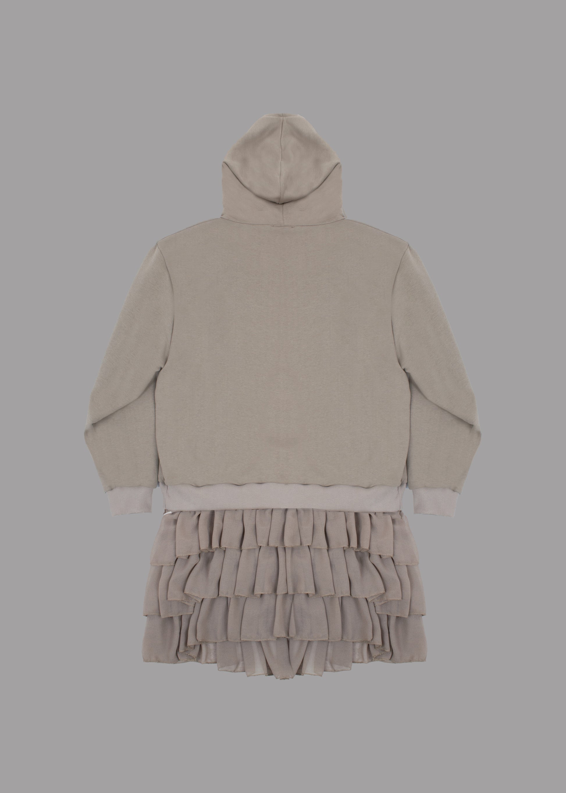 Women beige hoodie dress with logo badge SHAME.STUDIO Women beige hoodie dress with logo badge SHAME.STUDIO