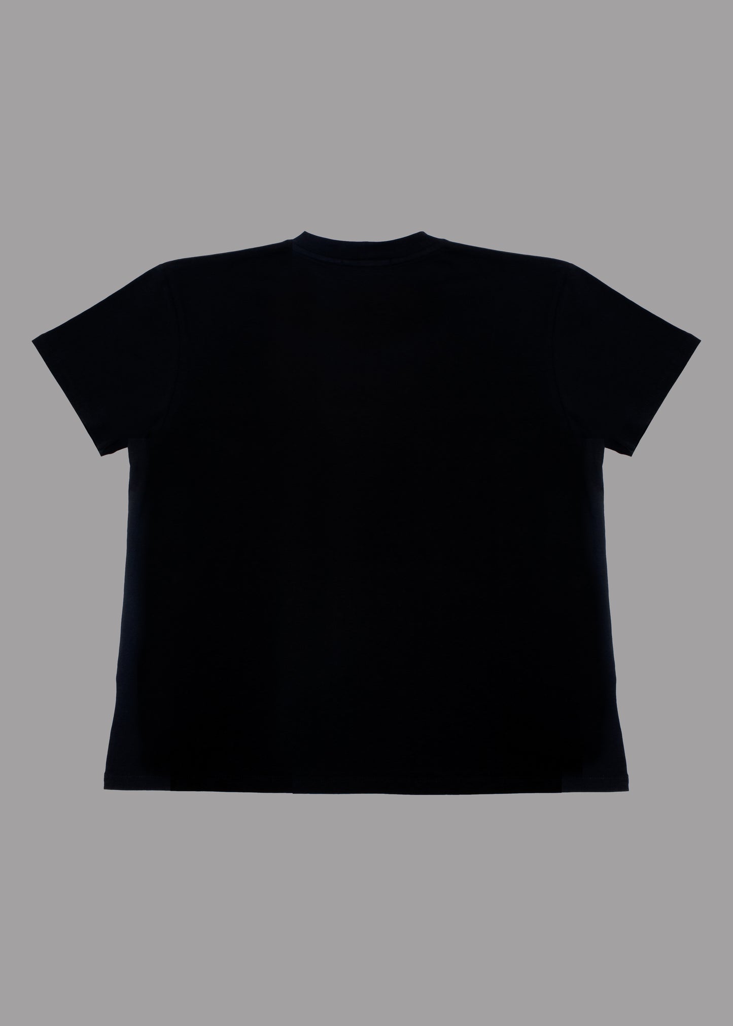 Women black cotton t-shirt with a crystal pocket