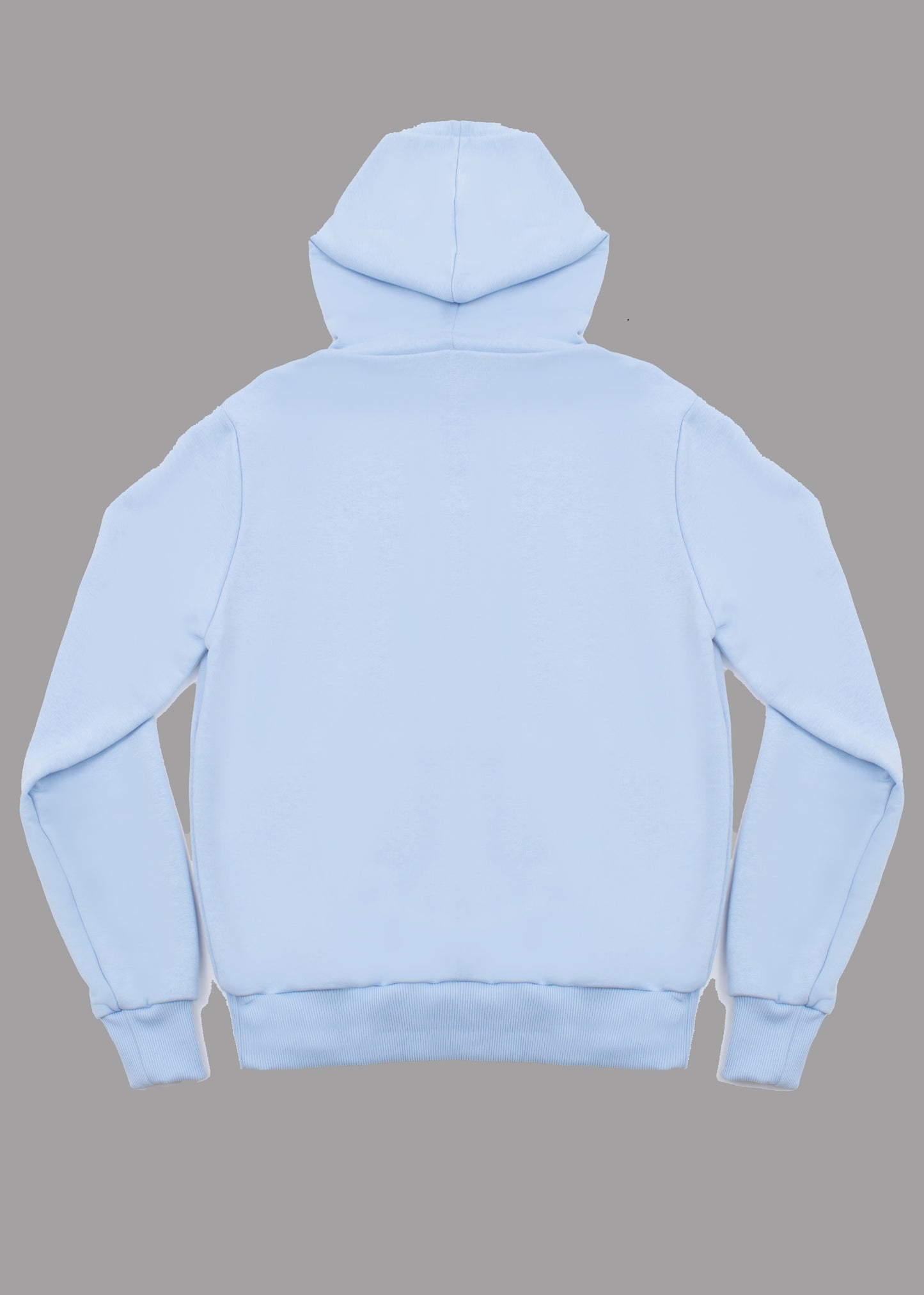 Sweat à capuche bleu avec badge logo noir pour homme