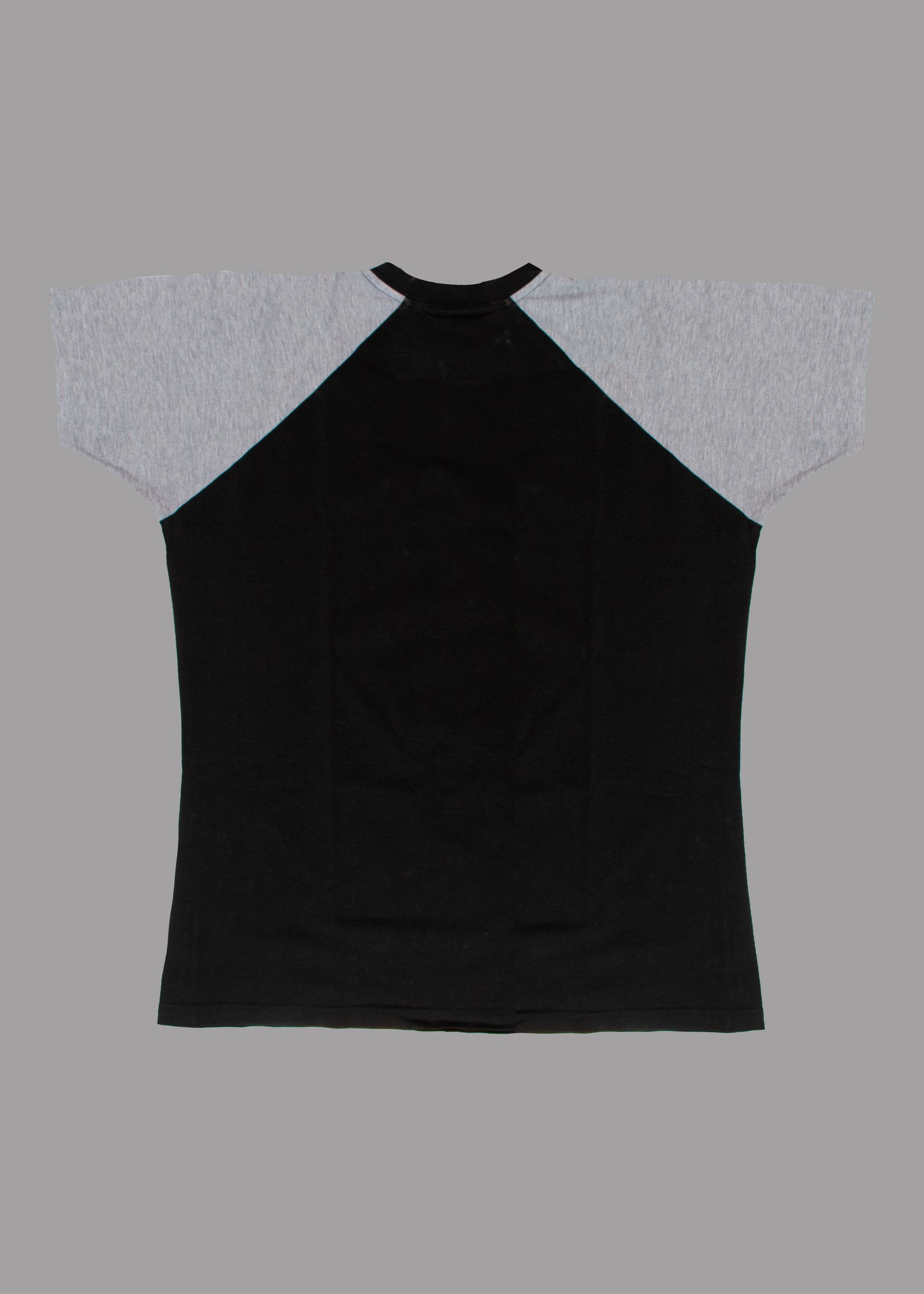 Men black cotton t-shirt sleeve type raglan