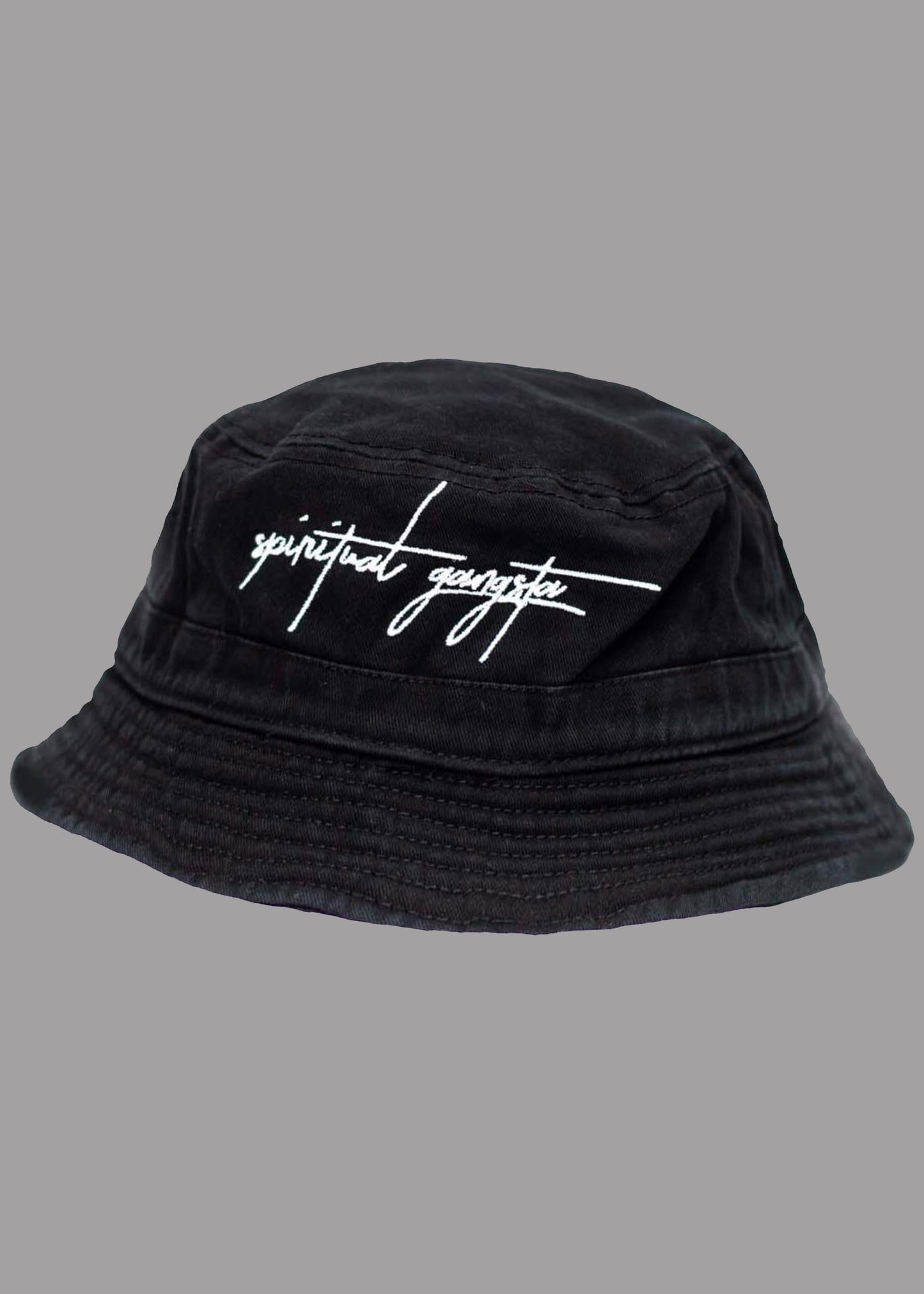 Unisex bucket hat with embroidered SPIRITUAL GANGSTA