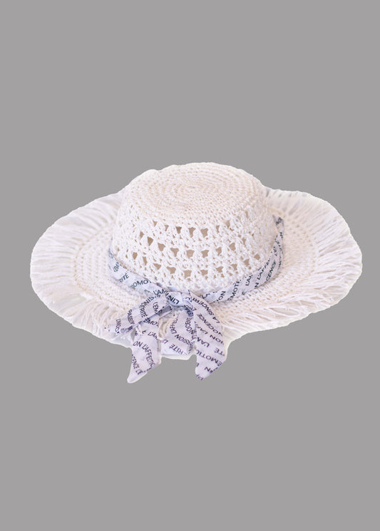 Chapeau bob de plage femme blanc