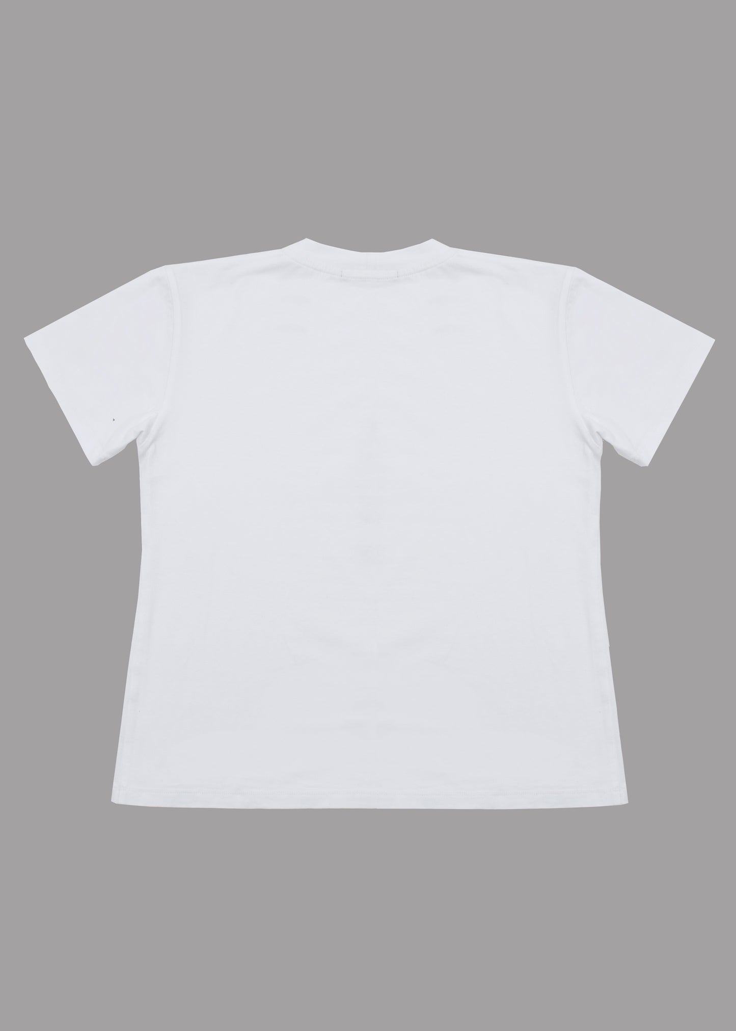 Women white cotton t-shirt with embroidered logo Ø