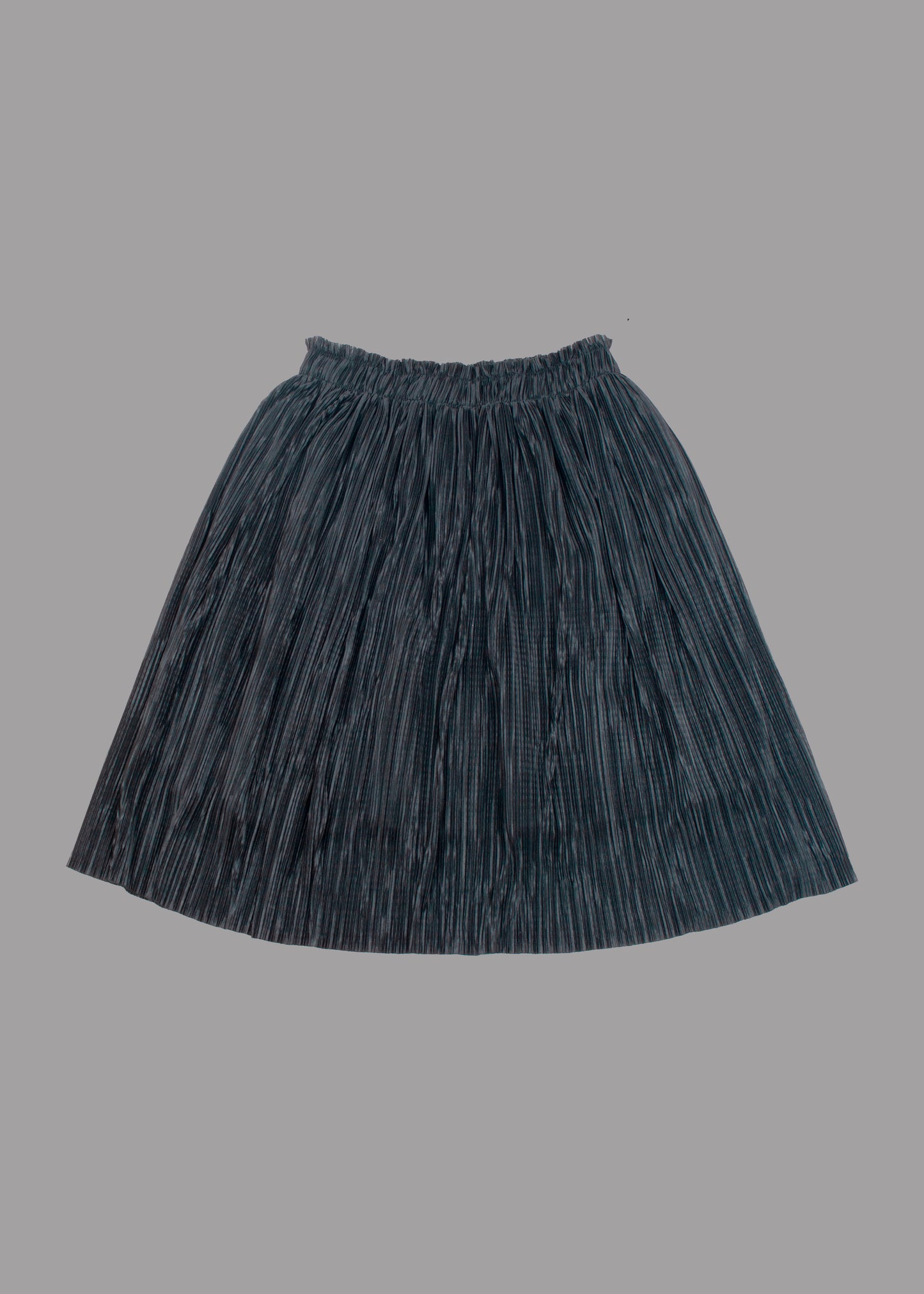 Women black pleated skirt knee length