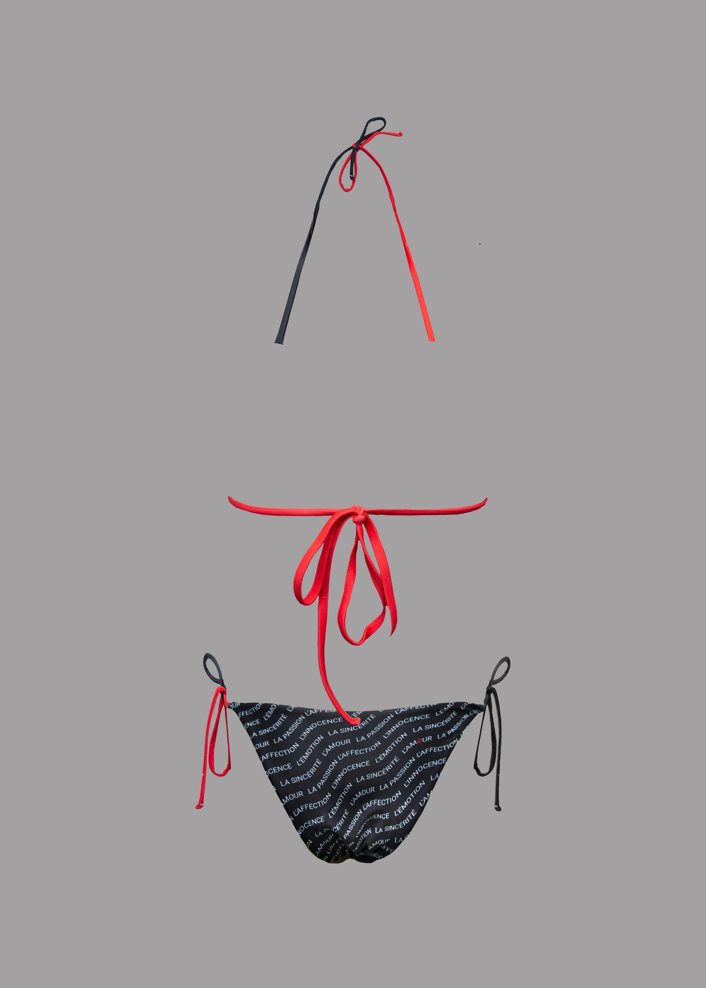 'Les émotions' black swimsuit 2 pieces women