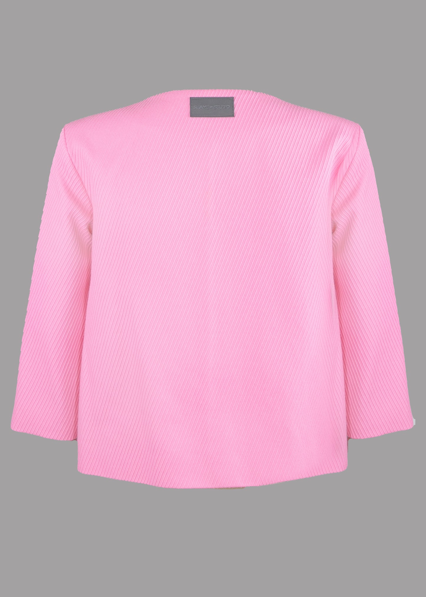 Women pink jacket A-line 3/4 sleeve